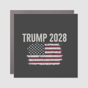 Trump 2028 American Flag Election President Car Magnet