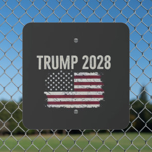Trump 2028 American Flag Election President  Metal Sign