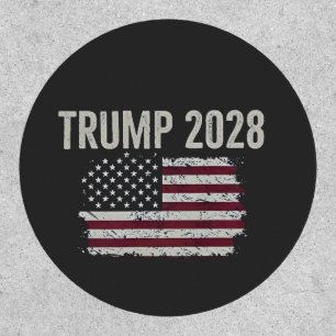Trump 2028 American Flag Election President Patch