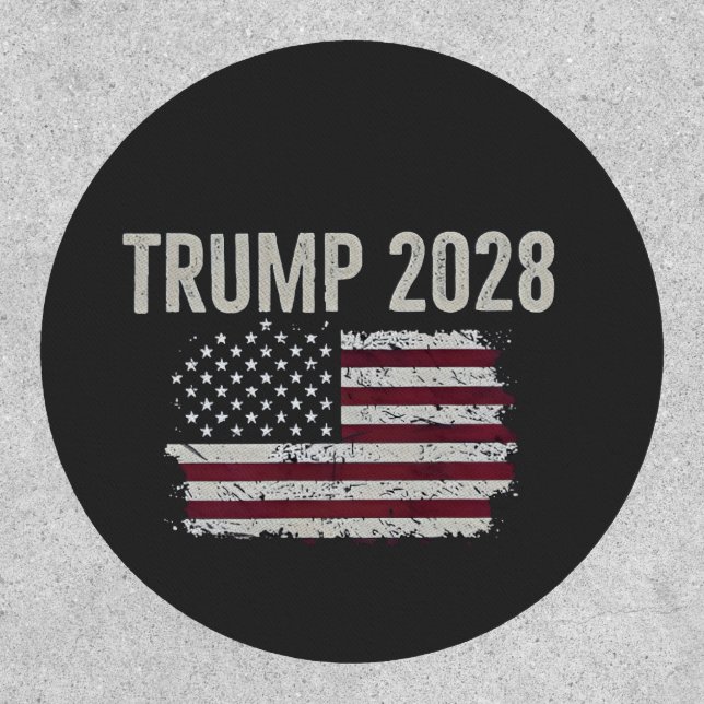 Trump 2028 American Flag Election President  Patch (Front)