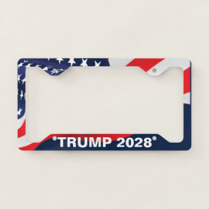 Trump 2028 Flag license plate frame