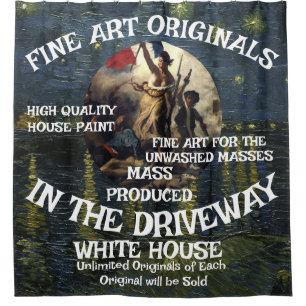 Trump 2028 Third Term Campaign Poster Original Shower Curtain