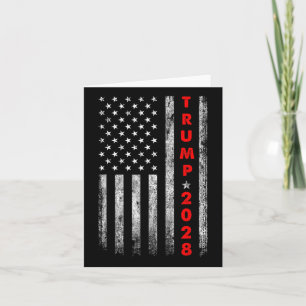 Trump 2028 Vote Donald Trump America Us Flag Vinta Card