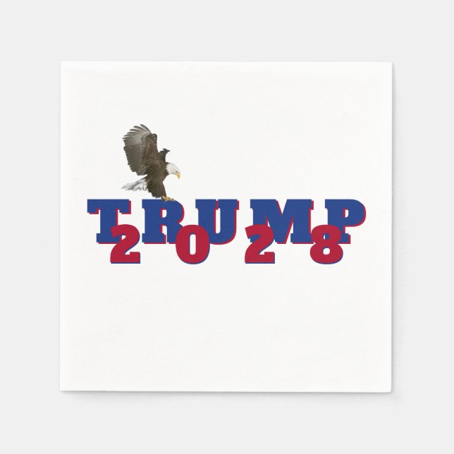Trump 2028 With Bald Eagle Napkins (Front)
