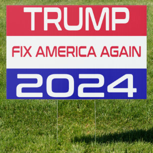 Trump 24" x 36" Yard Sign with Wire Stake Stand