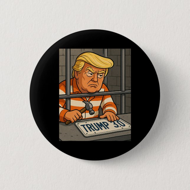 Trump 3.0 License Plate Designer  Button (Front)