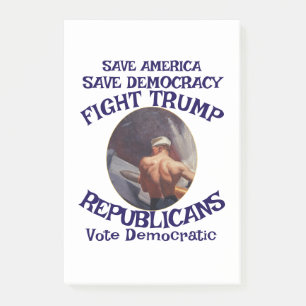 Trump 4547 War Criminal Republican Party USA MAGA Post-it Notes