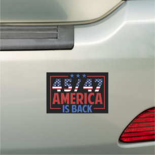 Trump 45-47 America Is Back Car Magnet