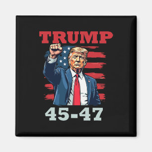 Trump 45-47 Bold Presidential Design For Trump Sup Magnet