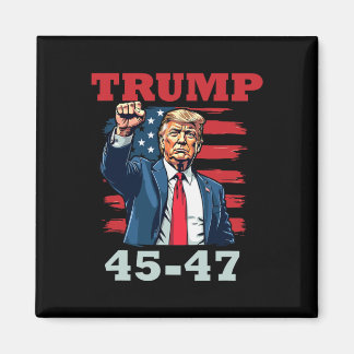 Trump 45-47 Bold Presidential Design For Trump Sup Magnet