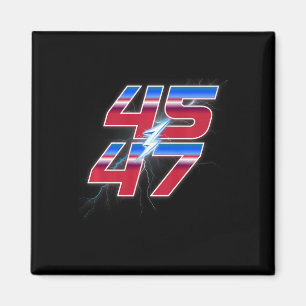 Trump 45 47 Election Victory Racing Logo Style  Magnet