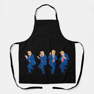 Trump 45 47 Funny Dance Dancing USA President Apron