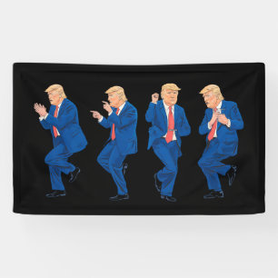 Trump 45 47 Funny Dance Dancing USA President Banner
