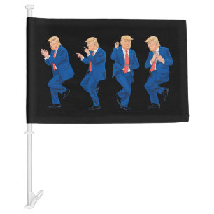 Trump 45 47 Funny Dance Dancing USA President Car Flag