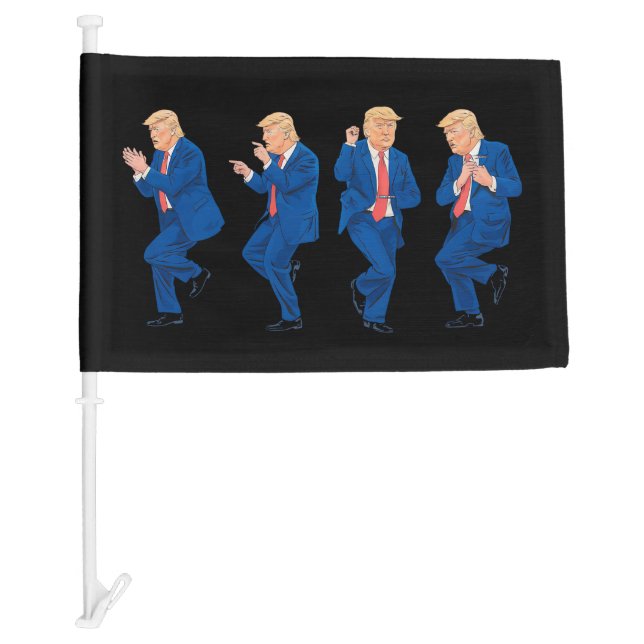 Trump 45 47 Funny Dance Dancing USA President Car Flag (Front)