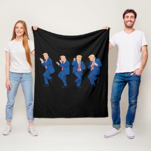 Trump 45 47 Funny Dance Dancing USA President Fleece Blanket