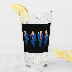 Trump 45 47 Funny Dance Dancing USA President Glass