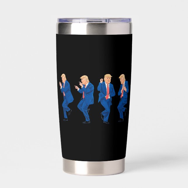 Trump 45 47 Funny Dance Dancing USA President Insulated Tumbler (Front)