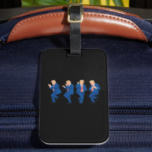 Trump 45 47 Funny Dance Dancing USA President Luggage Tag