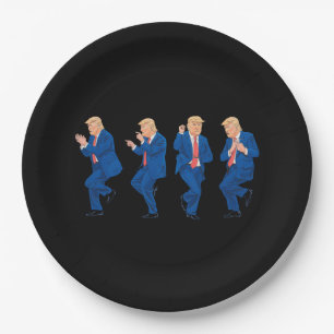 Trump 45 47 Funny Dance Dancing USA President Paper Plates
