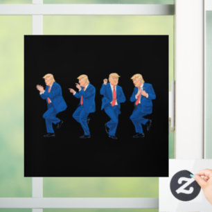 Trump 45 47 Funny Dance Dancing USA President Window Cling
