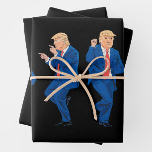 Trump 45 47 Funny Dance Dancing USA President Wrapping Paper Sheets