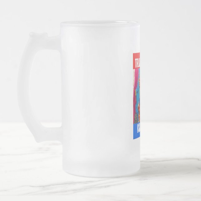 TRUMP 45 & 47 - KING DONALD FROSTED GLASS BEER MUG (Left)
