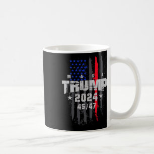 Trump 45-47 Mega Us Flag 2024 Presidential Electio Coffee Mug