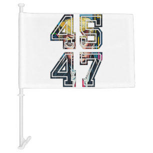 Trump 45 47 Pop Art American President Car Flag