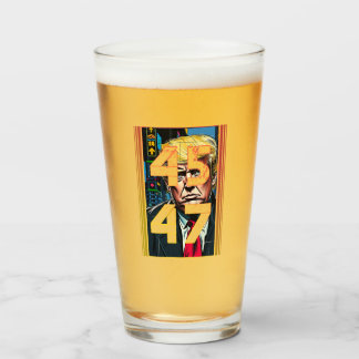 Trump 45 47 Pop Art Portrait Glass