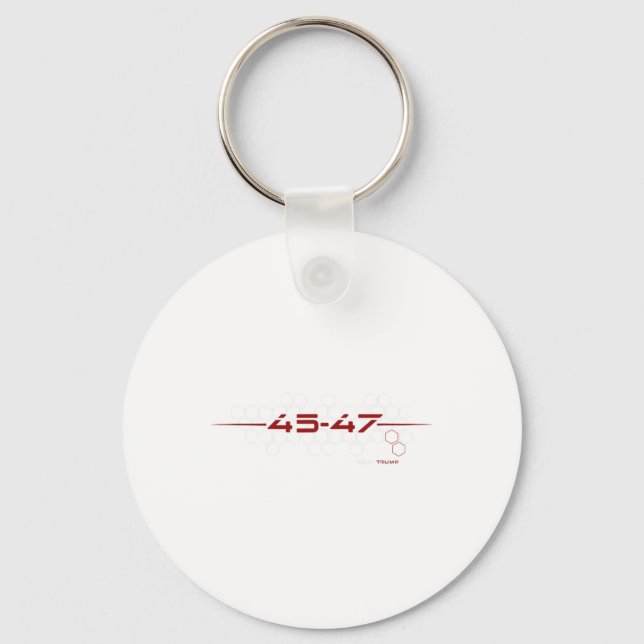 Trump 45 47 Retro Futuristic Design  Keychain (Front)