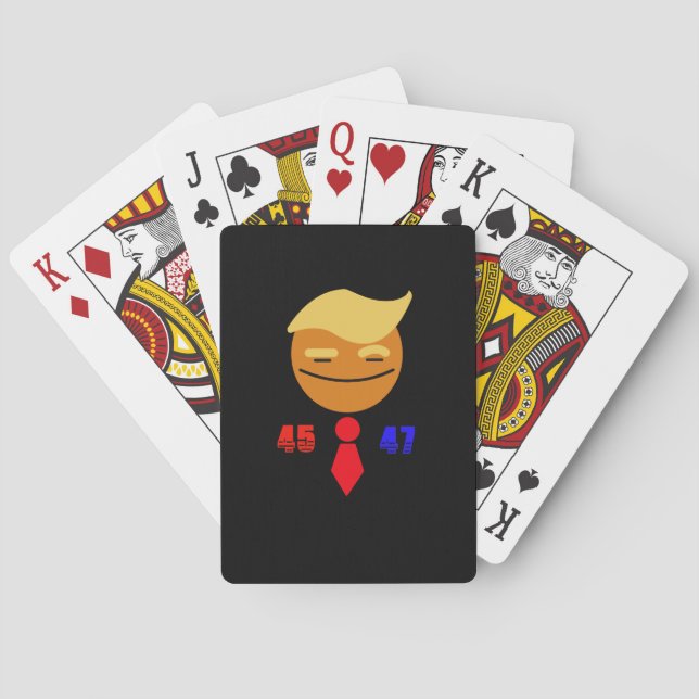Trump 45/47 Smile Face and Tie Poker Cards (Back)