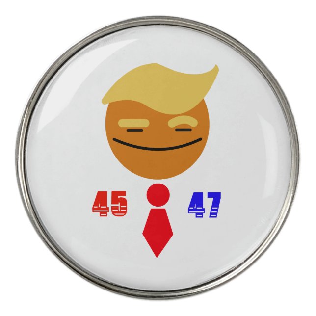 Trump 45/47 Smile Face Golf Ball Marker (Front)