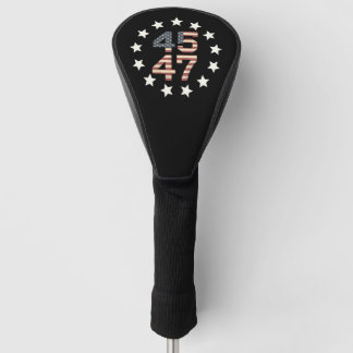 Trump 45 47 Stars Vintage USA American Flag Golf Head Cover