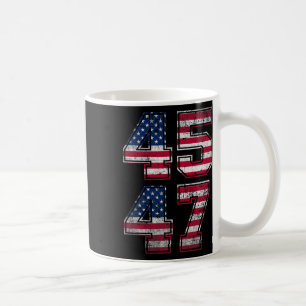 Trump 45 47 Vintage American Flag Retro 4547 Trump Coffee Mug
