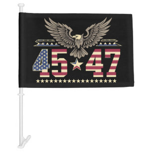 Trump 45 47 Vintage American USA Eagle Flag