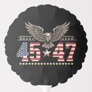 Trump 45 47 Vintage American USA Eagle Flag Balloon