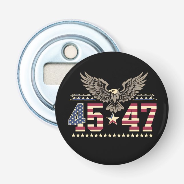 Trump 45 47 Vintage American USA Eagle Flag Bottle Opener (Front)