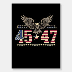 Trump 45 47 Vintage American USA Eagle Flag Foam Board
