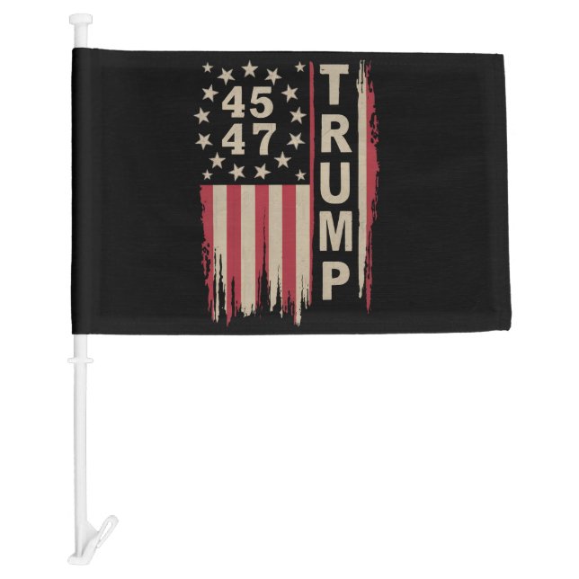 Trump 45 47 Vintage Retro America USA Flag (Front)
