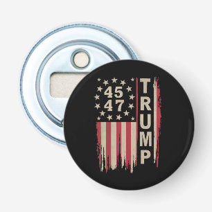 Trump 45 47 Vintage Retro America USA Flag Bottle Opener