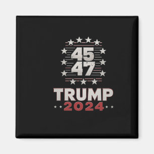 Trump 45 47 You Missed Again Trump 2024 Usa Flag ( Magnet