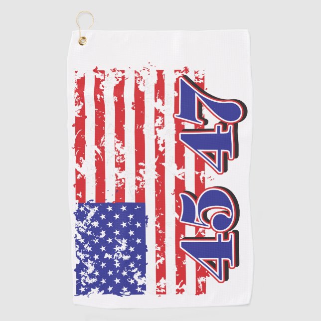 Trump 45 and 47 golf towel (Front)