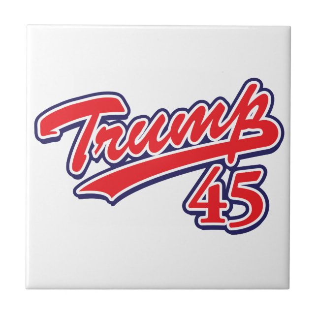Trump 45! ceramic tile (Front)
