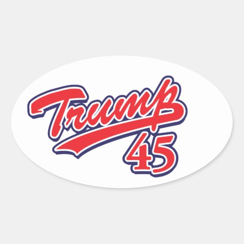 Trump 45 oval sticker