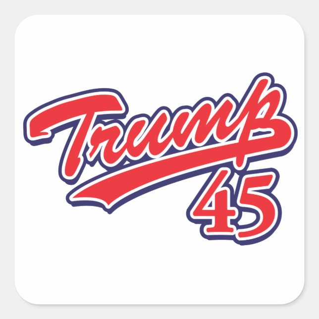 Trump-45-RED Square Sticker (Front)