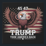 Trump 45th 47th President Flag 2025 Eagle America  Faux Canvas Print<br><div class="desc">Trump 45th 47th President Flag 2025 Eagle Trump Won Took America Back</div>
