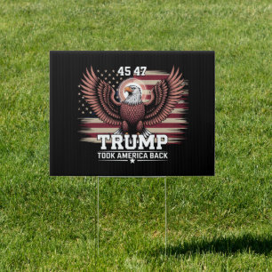 Trump 45th 47th President Flag 2025 Eagle America Sign