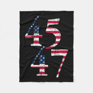 Trump 45th 47th President Inauguration Day Usa Fla Fleece Blanket