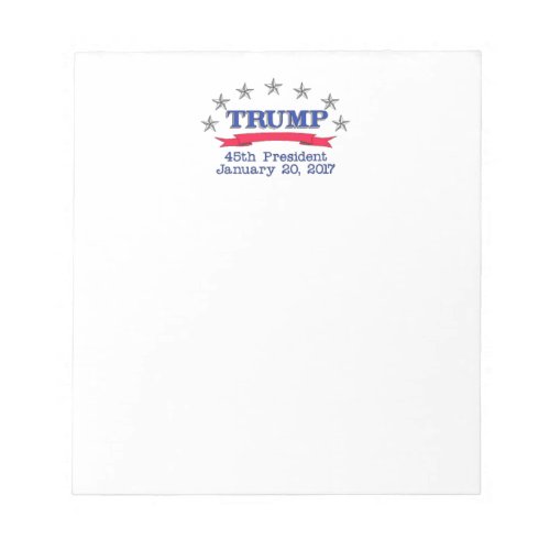 Trump 45th President Notepad